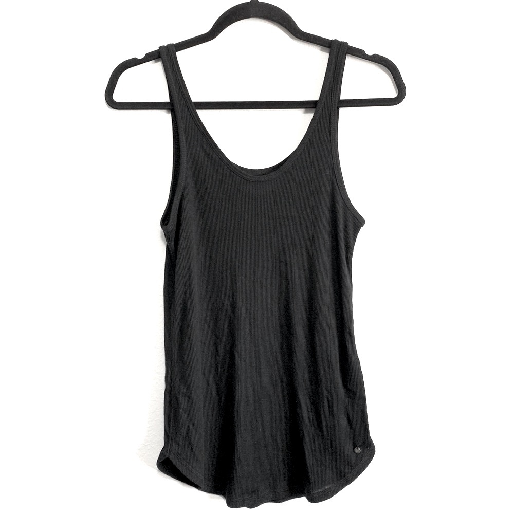 Abercrombie & Fitch Black Ribbed Scoop Neck Tank Top